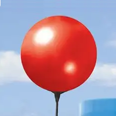 image of a red balloon that each business has displayed during 2nd Saturdays